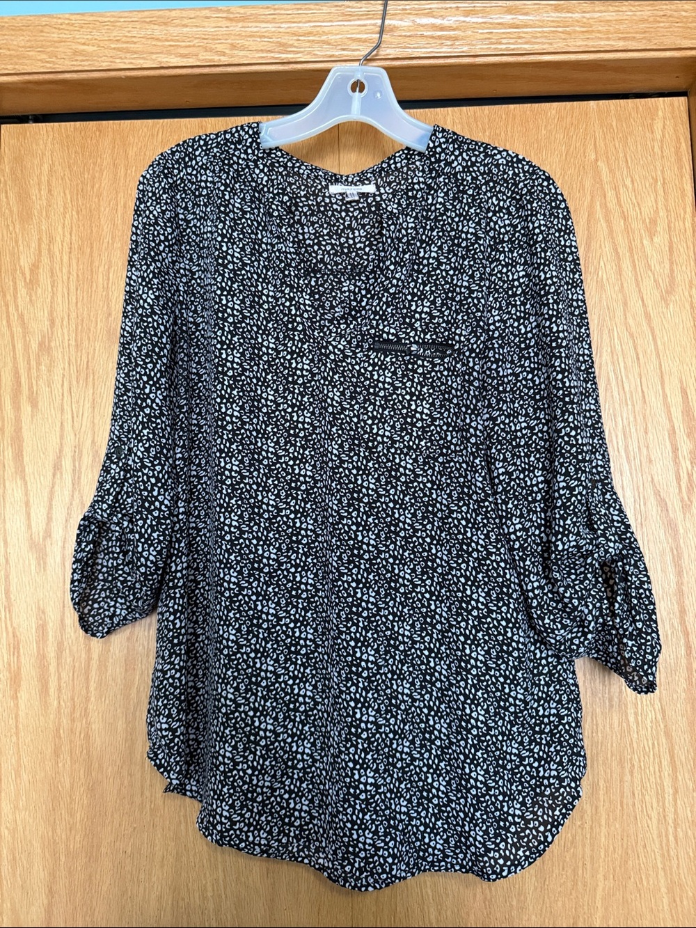 Maurices Black and White Printed Blouse